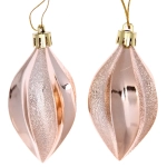 Ёлочные игрушки «Таинственное очарование» Капля 8 см (набор 2шт), шампань