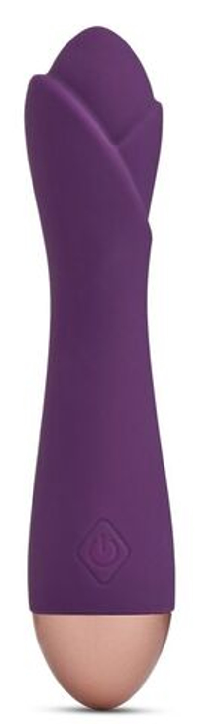 Фиолетовый вибратор Ooh La La Flower Vibrator - 18 см. (Цвет: фиолетовый)