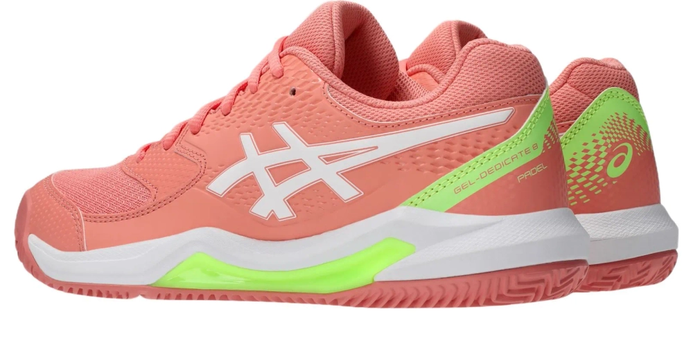 Женские кросовки для Padel Asics Gel-Dedicate 8 Padel - guava/white