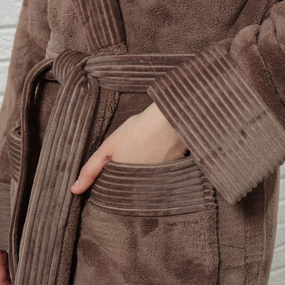 Халат унисекс, махр, 100%пэ, шок, L, 48, Y234