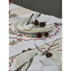 Набор из двух салфеток под приборы Festive wreath из коллекции New Year Essential, Ø38 см