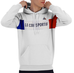 Мужская теннисная кофта Le Coq Sportif BAH Hoody N°1 SS23 - белый