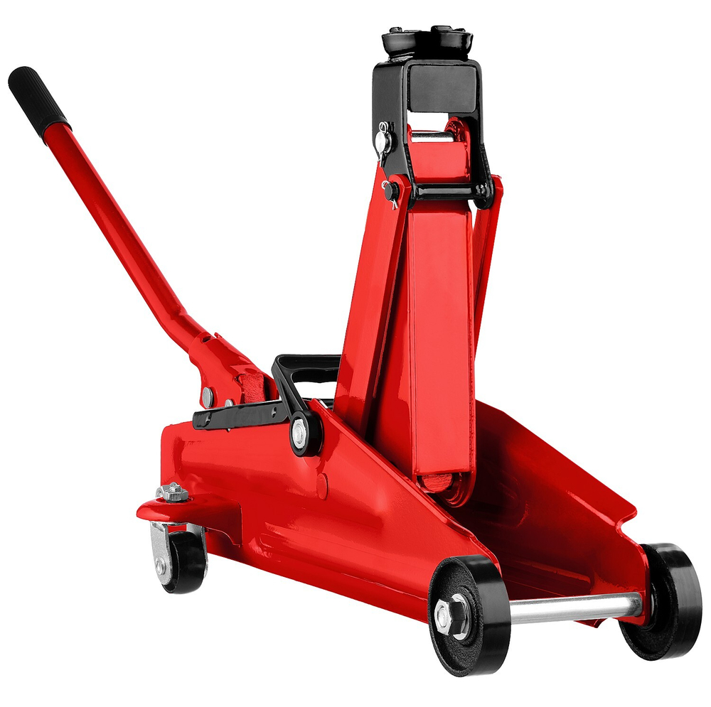 STAYER R-28 RED FORCE, 2 т, 130 - 350 мм, подкатной домкрат для легковых а/м, Professional (43153-2)