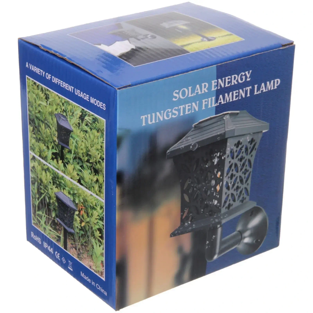 Фонарь садовый «Вечер» 12*12*13,5 см (h=60 см) на солнечной батарее (универсальный), Теплый белый