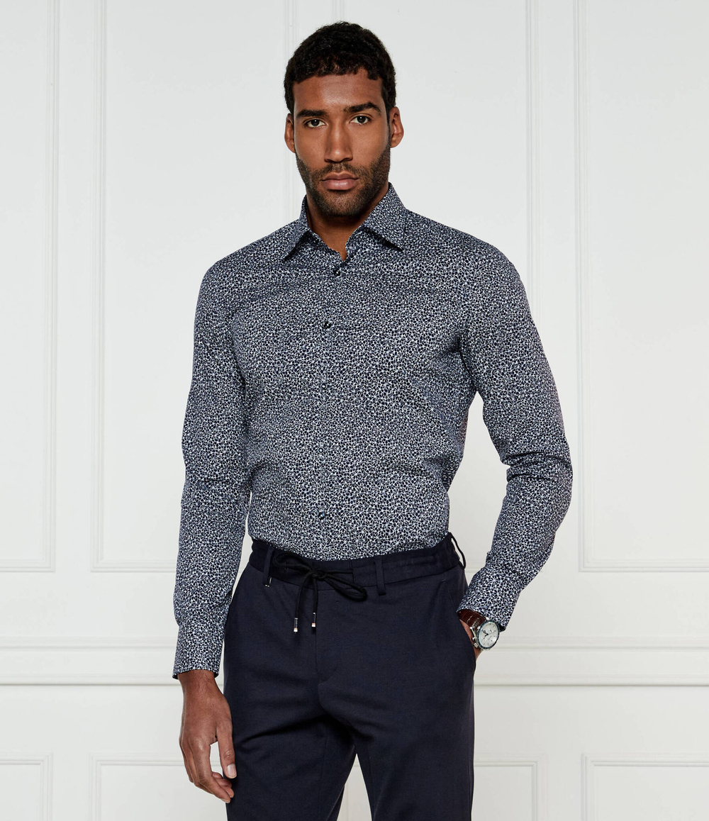 Рубашка H-HANK-kent-C1-214 BOSS BLACK - темно-синий(50533021)