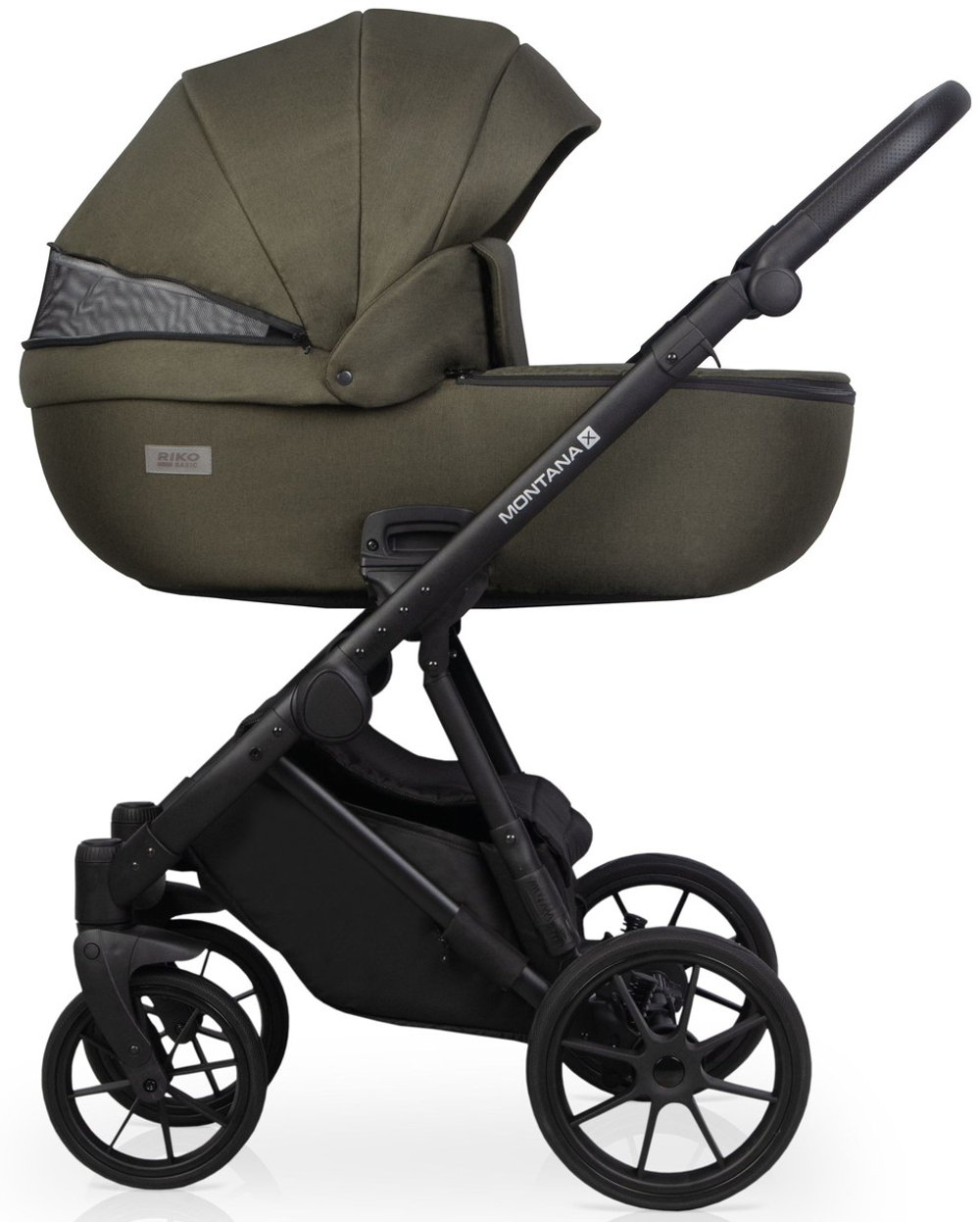 Детская коляска Riko Basic Montana X 3 в 1 54 Olive (оливковый)
