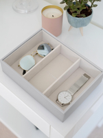 Органайзер для часов и аксессуаров Stackers Classic Watch Accessory Layer, 3 отделения - Mink (#stackers #bam #органайзердляочков #органайзер_для_очков / Искусственная кожа / White / белый / White / Китай / 6 / 300 / 300)