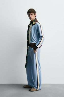 ZARA HARRY LAMBERT X DISNEY КУРТКА-ДЖОГГЕР КОНТРАСТНАЯ, НЕБЕСНО-ГОЛУБОЙ