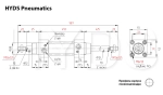 SCD 32x400-S Пневмоцилиндр с двусторонним штоком