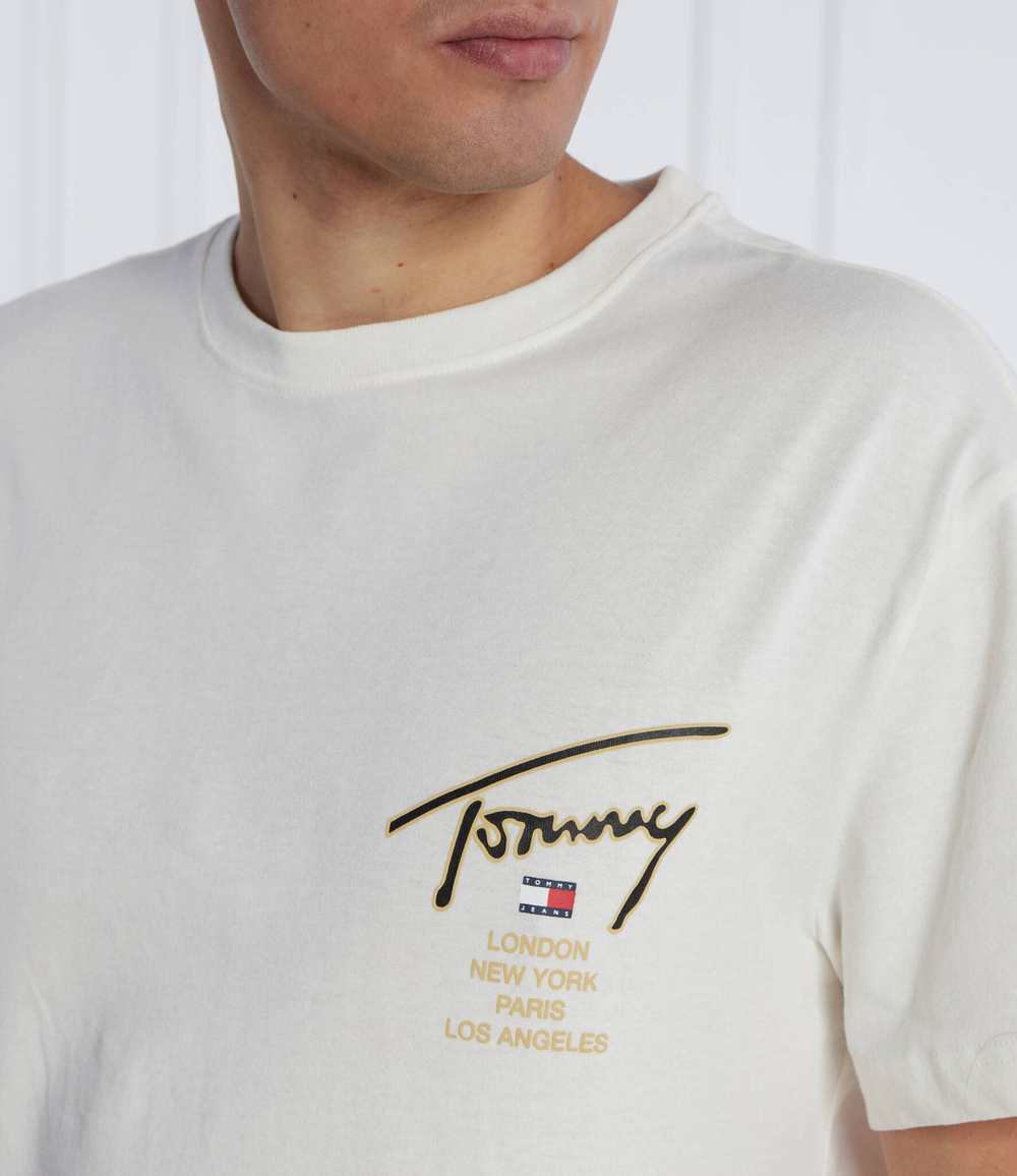 Футболка GOLD SIGNATURE BACK Tommy Jeans - кремовый (DM0DM17729)