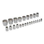 Набор инструментов, 1/2", 1/4", CrV, 12 гранные головки, пластиковый кейс, 76 предметов Stels