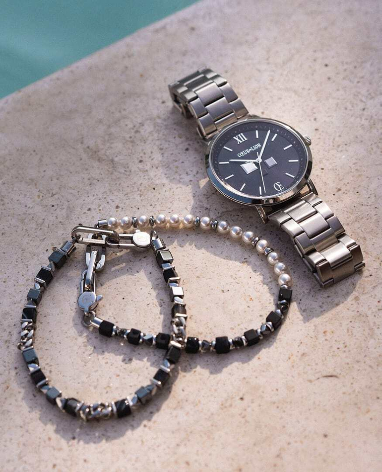 Комплект Coeur de Lion Silver-Blue Часы+ Браслет 7640/53-1707