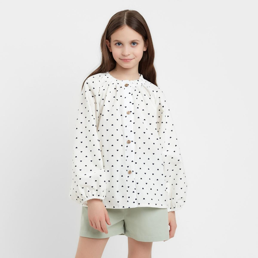 Шорты для девочек р.128см. светло-зелёный 9463436 (MINAKU)