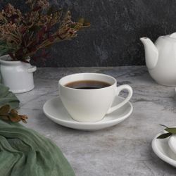 Чайная пара 200 мл белая d 8,6 см h6,2 см фарфор P.L. Proff Cuisine [4]