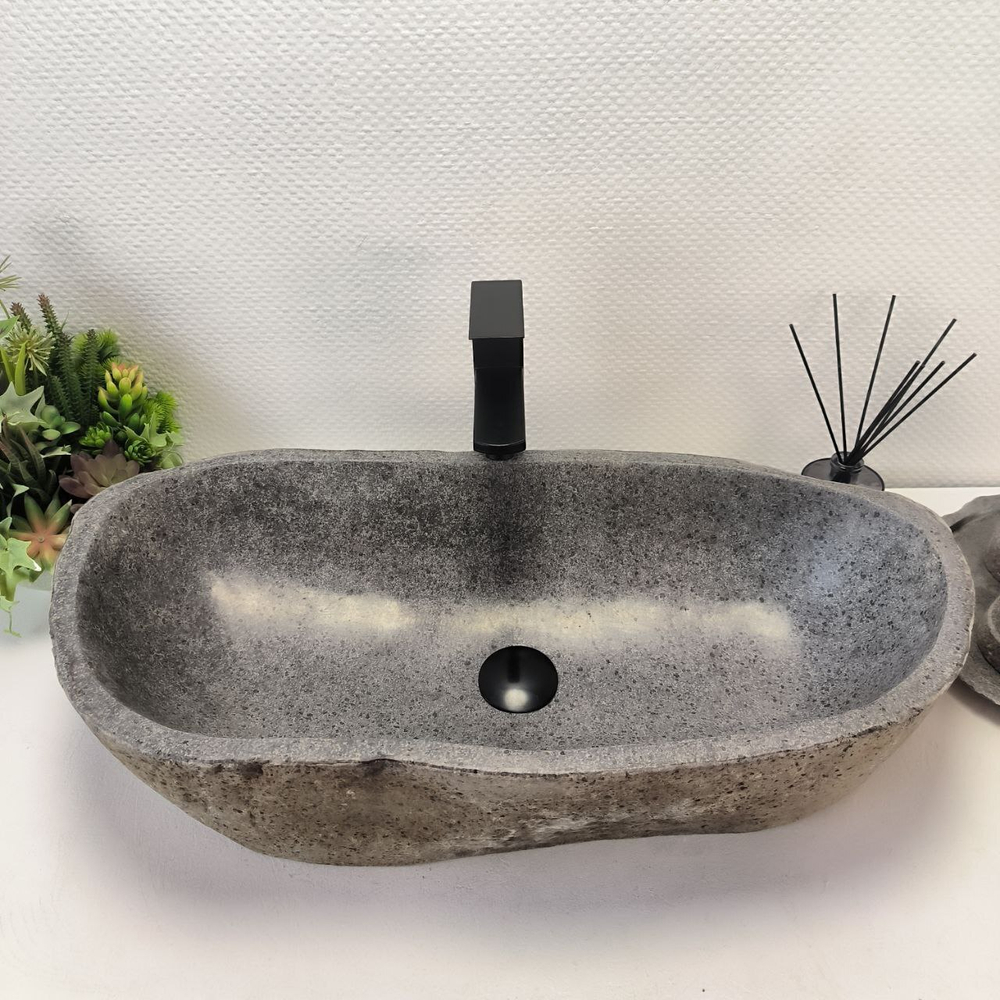 Раковина из речного камня RS63505 (70*35*15) 0124