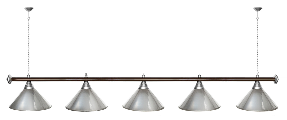 Лампа STARTBILLIARDS 5 пл. (плафоны зеленые,штанга золотая,фурнитура золото)