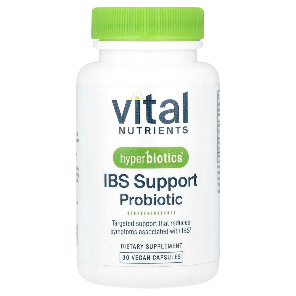 Vital Nutrients, Hyperbiotics®, пробиотик для поддержки СРК, 30 веганских капсул