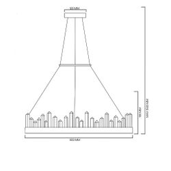 Подвесная люстра QUARTZ D90