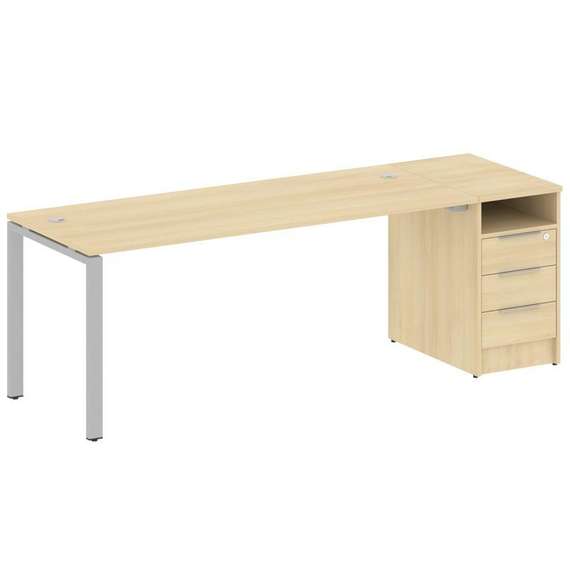 Метал Систем Рабочая станция с тумбой на П-образном м/к БП.РС-СТП-1.5