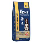 Сухой корм БРИТ ПРЕМИУМ Dog Adult Medium Turkey&Veal с индейкой и телятиной для взрослых собак средних пород 15 кг