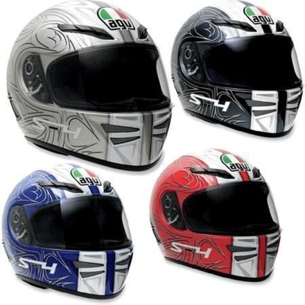 шлем интеграл AGV S-4 09 Multi Full Face серо-белый, XL