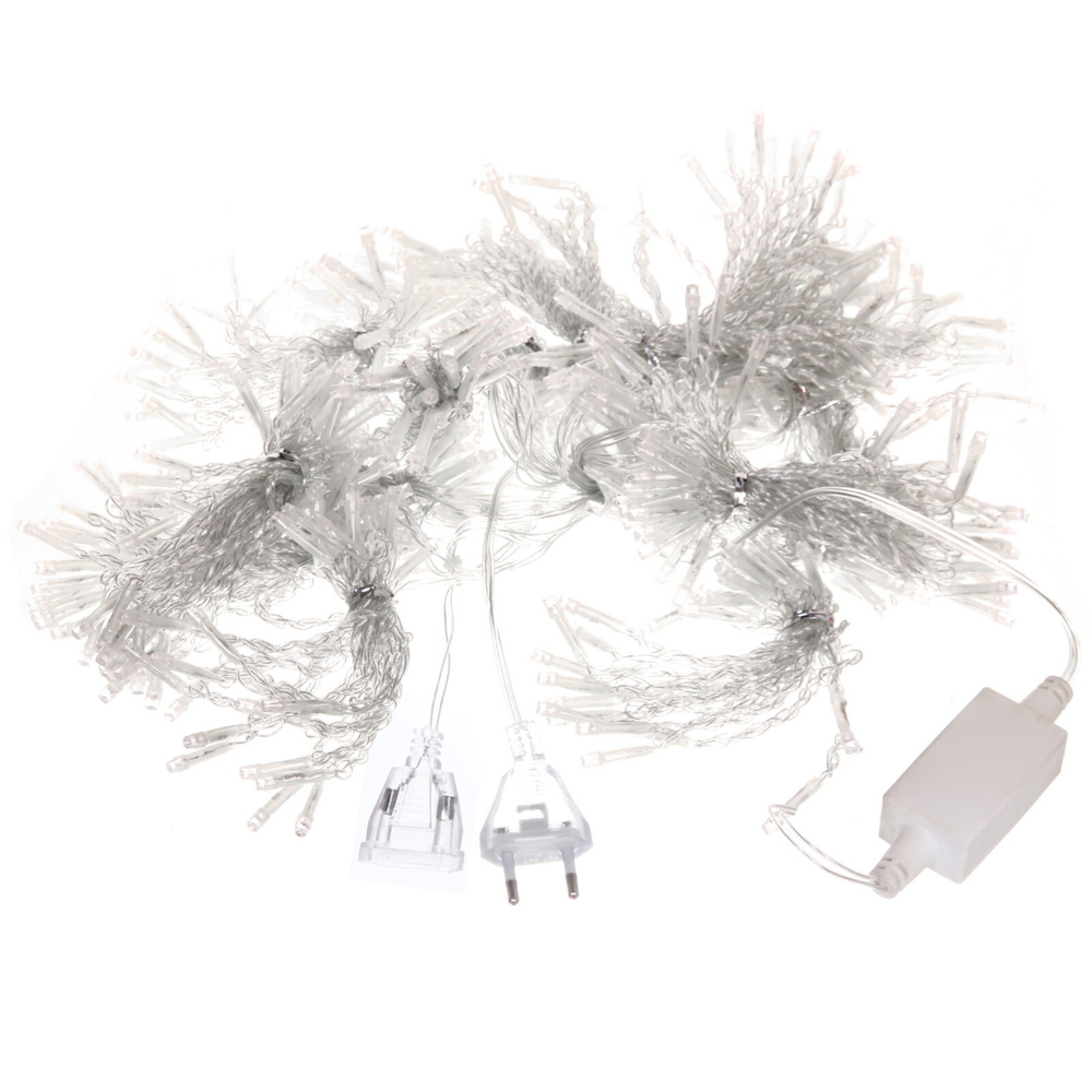 Гирлянда для дома ЗАНАВЕС «Мерцание» ш1,5* в2,5 м 360 ламп LED, прозрач.пров, авторежим, IP-20, Синий (возможность соединения)