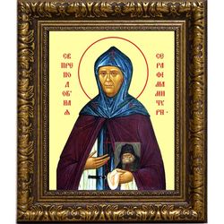 Серафима Мичуринская преподобная схимонахиня. Икона на холсте.