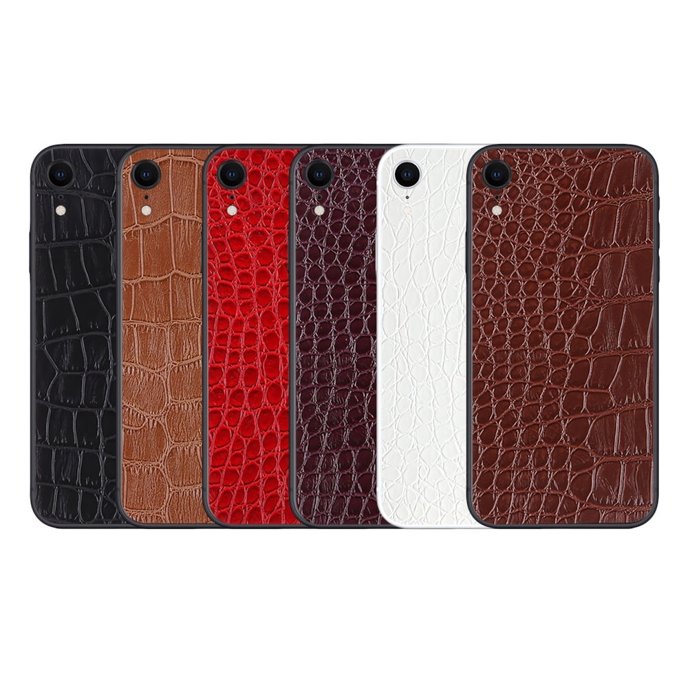 Наклейка из экокожи для iPhone XR, 011062 Хаки