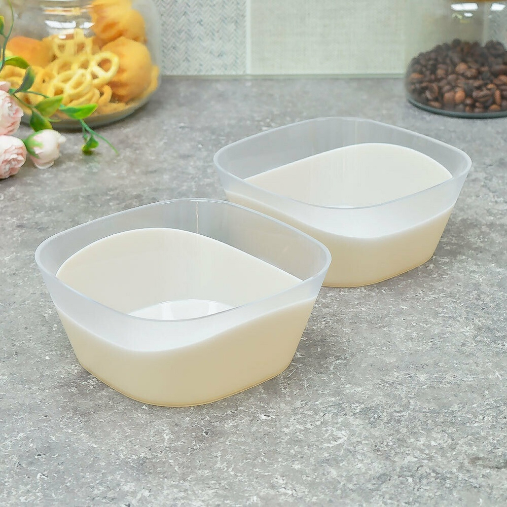 Набор салатников 2шт 0,5л "Семейный уют", платина