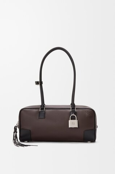 Loewe Укороченная сумка Amazona 31 из классической телячьей кожи, темно-каштановый