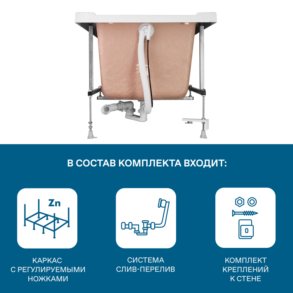Монтажный комплект к ванне Santek Санторини 170х70 1WH302488