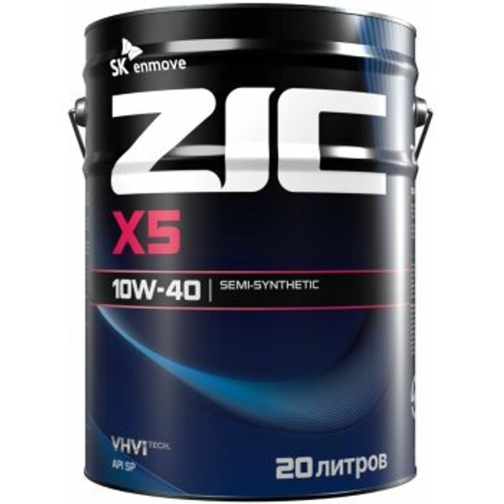 Масло моторное ZIC X5 10w40 SP/SN Plus  20л