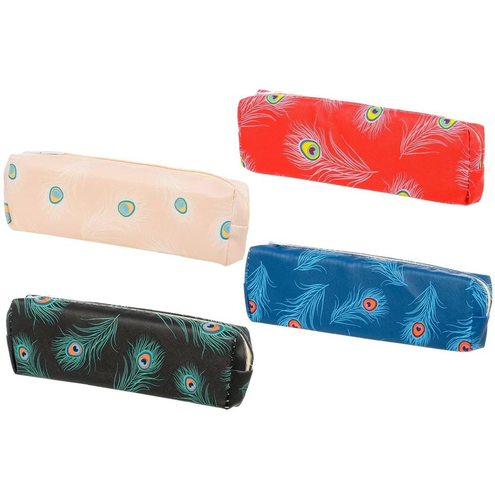 Пенал-косметичка Basir без наполнения, 20*6*3 см, серия "Перо павлина", 4 цвета ассорти Пенал-косметичка Basir без наполнения, 20*6*3 см, серия "Перо павлина", 4 цвета ассорти