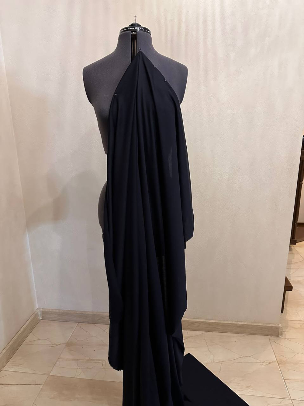 Трикотаж однотонная шерстяная кулирка с шелком (Valentino, 80%шерсть/20%шелк, Чернильный сумрак, 140, 140 гр/м2)