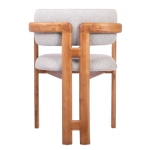 Стул Bradex Home Rich рогожка бежево-голубая с ножками цвета орех