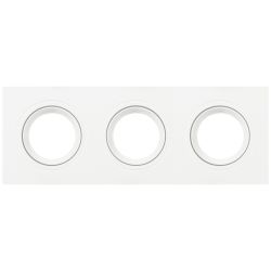 Светильник встраиваемый декоративный ЭРА KL92-3 WH под лампу MR16 GU5.3 белый пластиковый