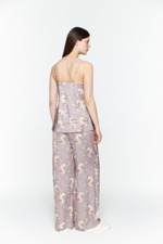 Блуза из натурального шелка с цветами