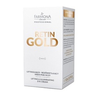 Лифтингующий и осветляющий крем вокруг глаз Farmona Professional Retin Gold 50мл