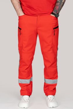 Брюки демисезонные мужская Скорая помощь MedicLine SOFTSHELL красные