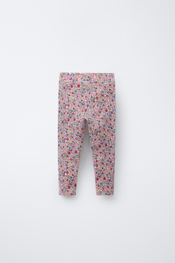 ZARA ЛЕГИНСЫ В РУБЧИК С ПРИНТОМ, РАЗНОЦВЕТНЫЙ