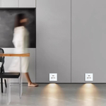 Светильник LED в рамку с дат. движения 220В 5LED СЕРЫЙ