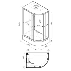 Душевая кабина Triton Коралл В 120x80 (левая)