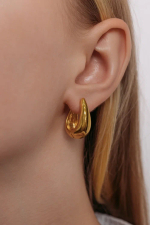 Серьги "Дутые" в золочении