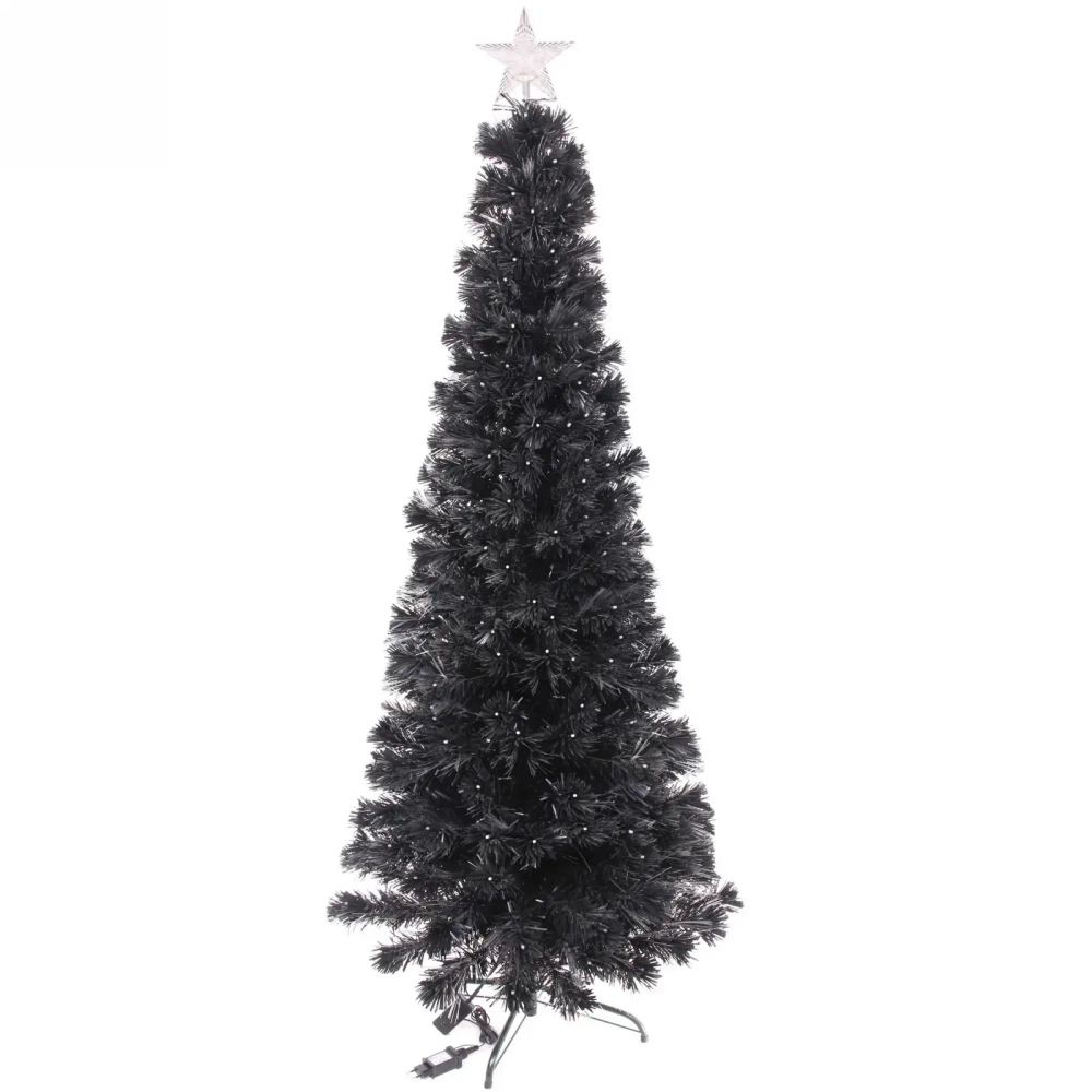 Ёлка светодиодная «Млечный путь» 210 см, ПВХ черный, цвет свечения-Белый (289 веток) (T1050B-210)