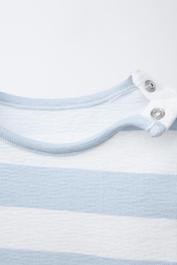 ZARA БОДИ В ПОЛОСКУ, ГОЛУБОЙ