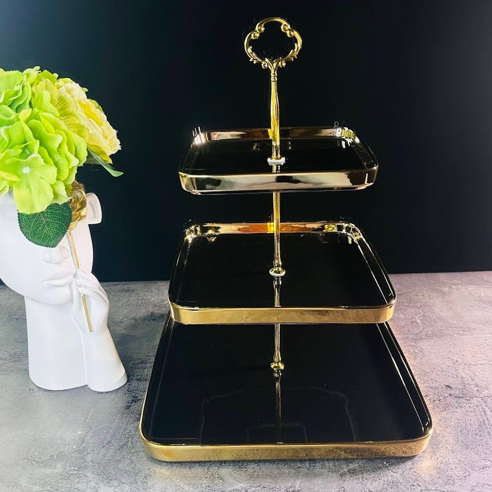 Lenardi 122-042 Трехъярусная этажерка MULTICOLOR в под.уп.(х6)Фарфор