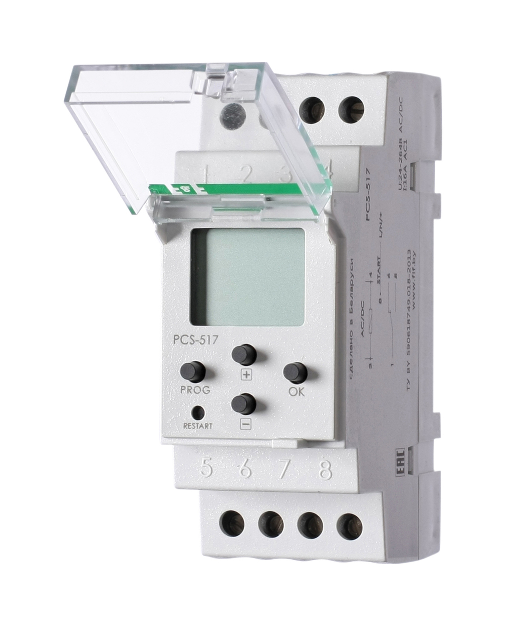 Реле времени PCS-517 16А 24-264В AC/DC 1 перекл. IP20 многофункц. цифр./индикация