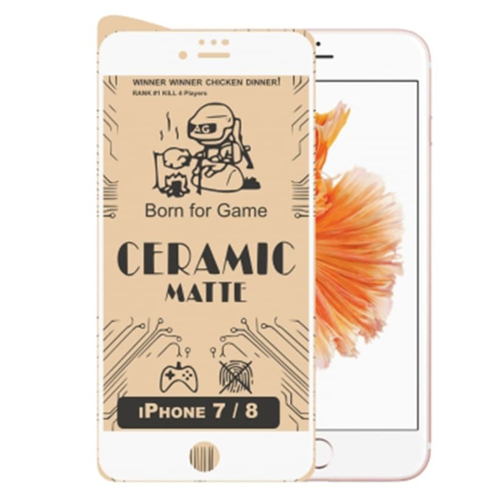 Защитное стекло Матовое Ceramics iPhone 7Plus/8Plus (белый)