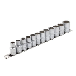 Набор головок 12пр. 1/2''12гр.(10-19,22,24мм), на планке Forsage F-4121-9