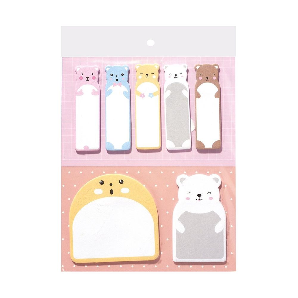 Набор блоков для записей с клеевым краем, Alingar, 5 шт.- 15*60 мм, 1 шт.- 60*60 мм, 1 шт. - 35*60 мм, по 20 л., "Мишка" (роз.фон), пакет европодвес Набор блоков для записей с клеевым краем, Alingar, 5 шт.- 15*60 мм, 1 шт.- 60*60 мм, 1 шт. - 35*60 мм, по 20 л., "Мишка" (роз.фон), пакет европодвес